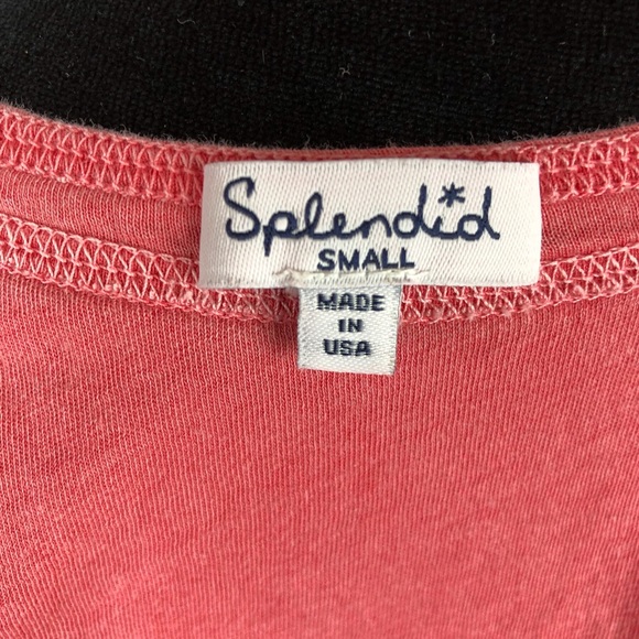 Splendid Coral or White color Racerback Tank Sz Sm - Picture 6 of 8